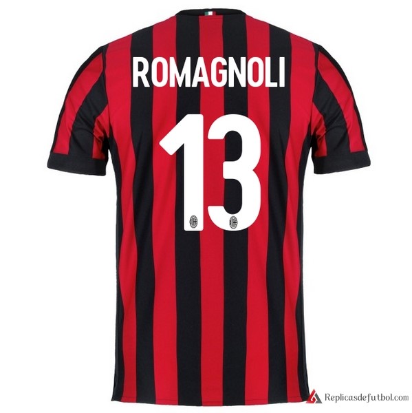 Camiseta Milan Primera equipación Romagnoli 2017-2018